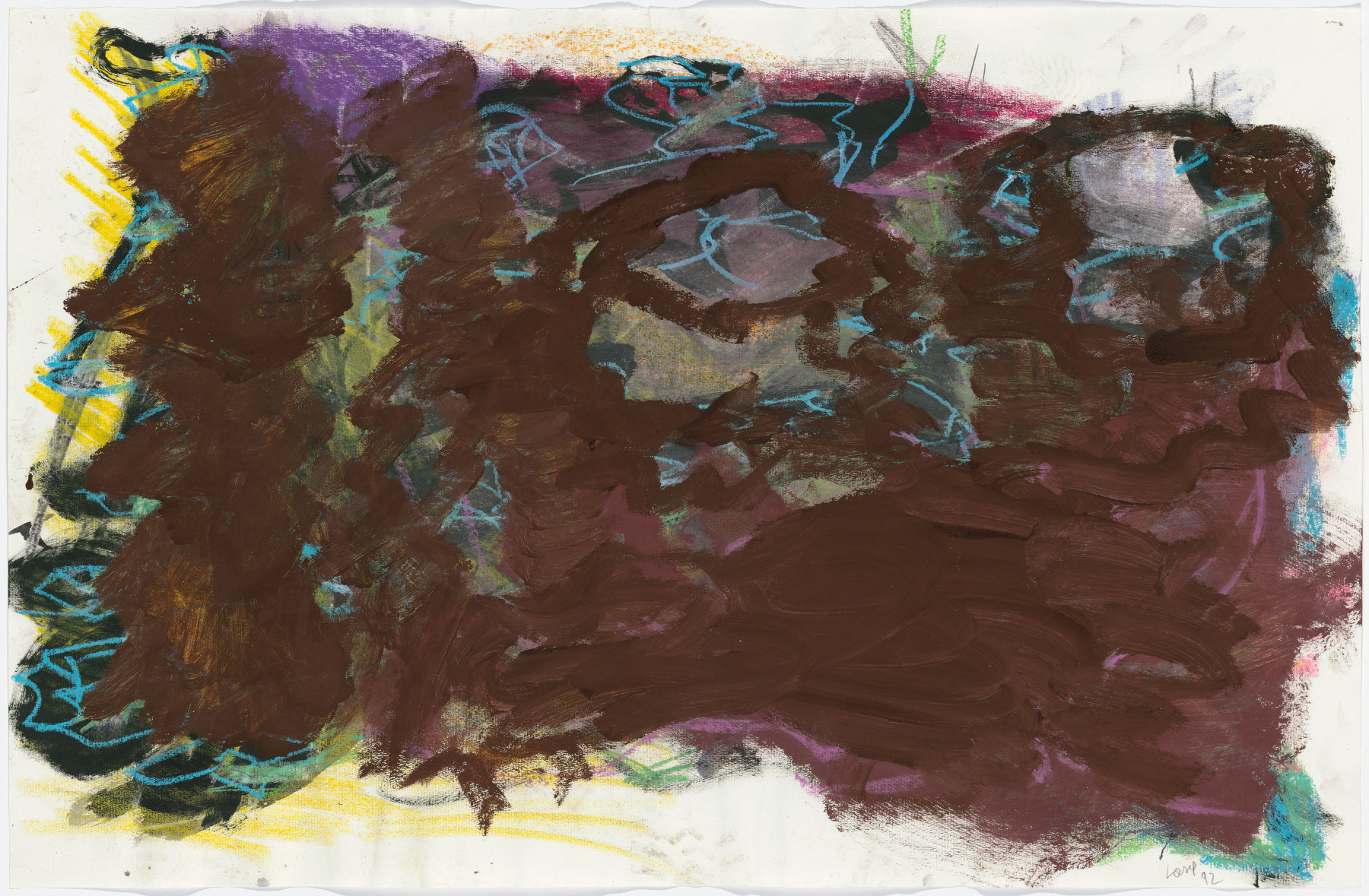 &quot;Untitled&quot;, 1992 Crayon, pastel, gouache on paper