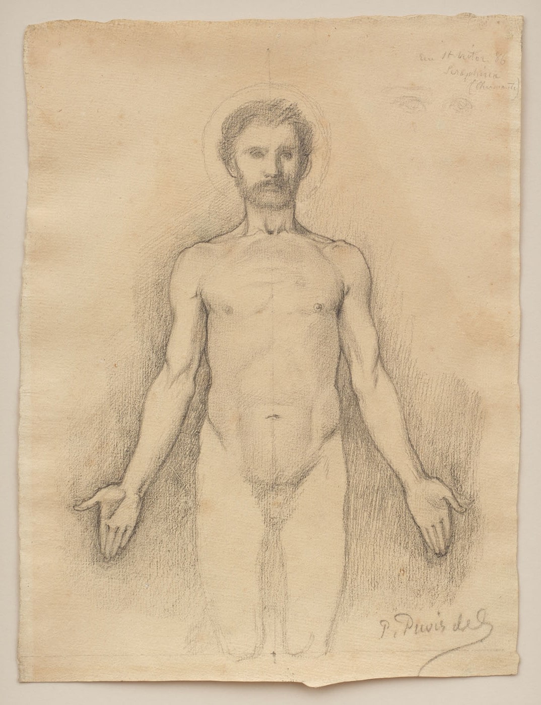 Pierre Puvis de Chavannes
&amp;ldquo;&amp;Eacute;tude pour La D&amp;eacute;collation de saint Jean-Baptiste
(Study for The Beheading of Saint John the Baptist)&amp;rdquo;, ca. 1869
Pencil on paper
11 3/4 x 8 3/4 inches
30 x 22 cm
PCZ 99

$55,000