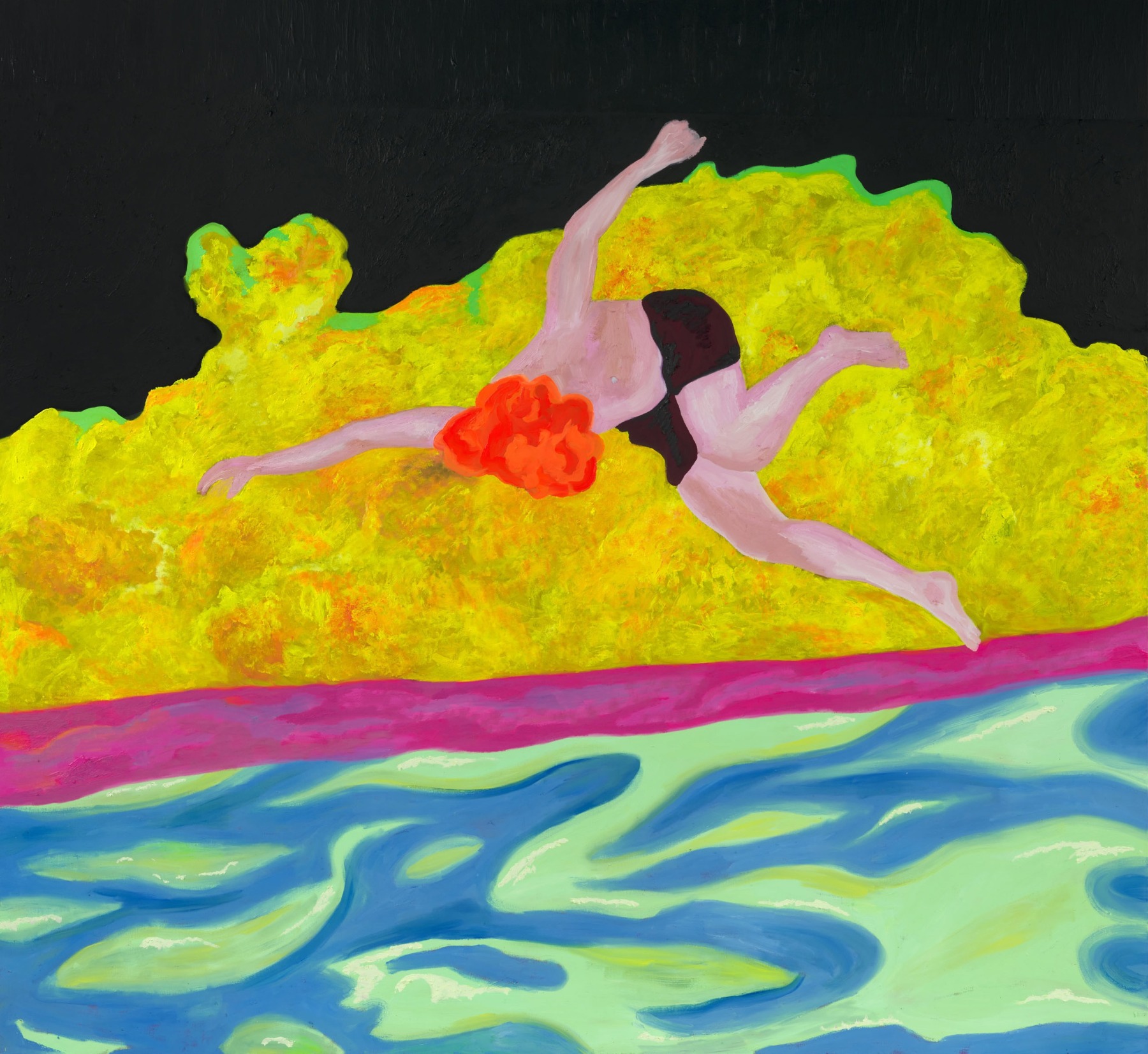 Florian Krewer

&amp;ldquo;into the sun&amp;rdquo;, 2024

Oil on linen

112 1/4 x 122 inches

285 x 310 cm

KRE 306