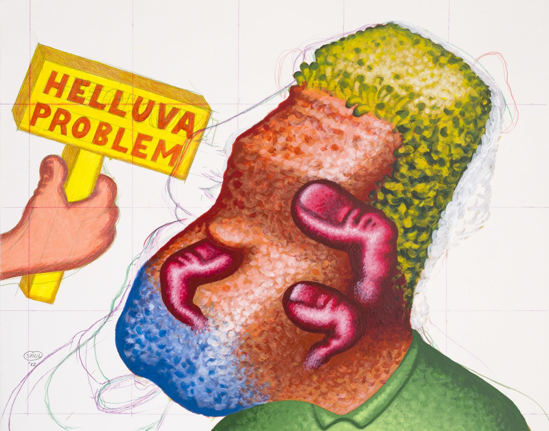 Peter Saul, &ldquo;Helluva Problem&rdquo;, 2012