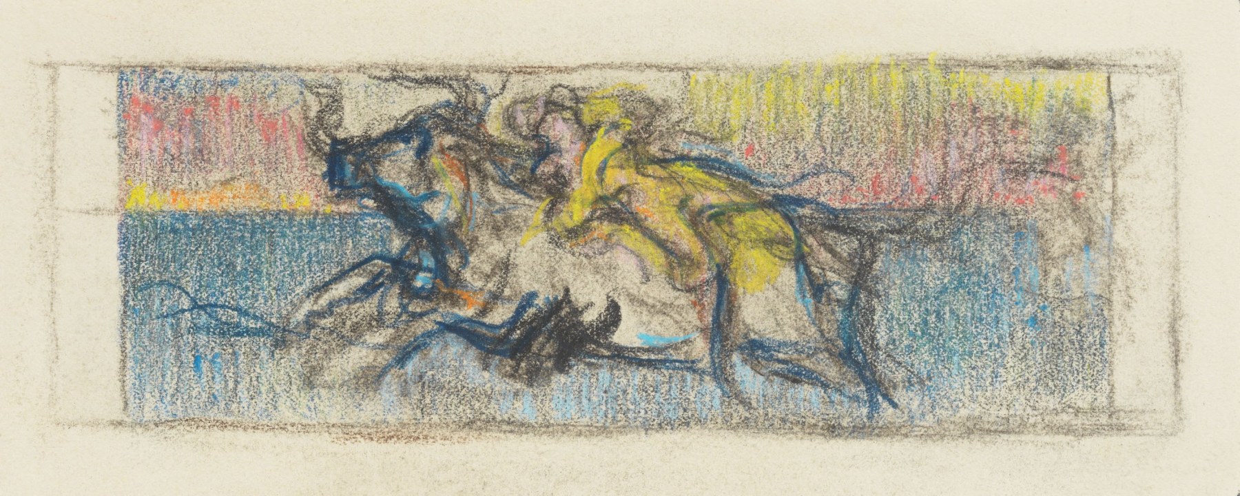 Ker-Xavier Roussel

&amp;ldquo;L&amp;rsquo;Enl&amp;egrave;vement d&amp;rsquo;Europe&amp;rdquo;, ca. 1910-1914

Pastel, charcoal on paper

3 1/4 x 8 1/2 inches

8.5 x 21.5 cm

DIV 243