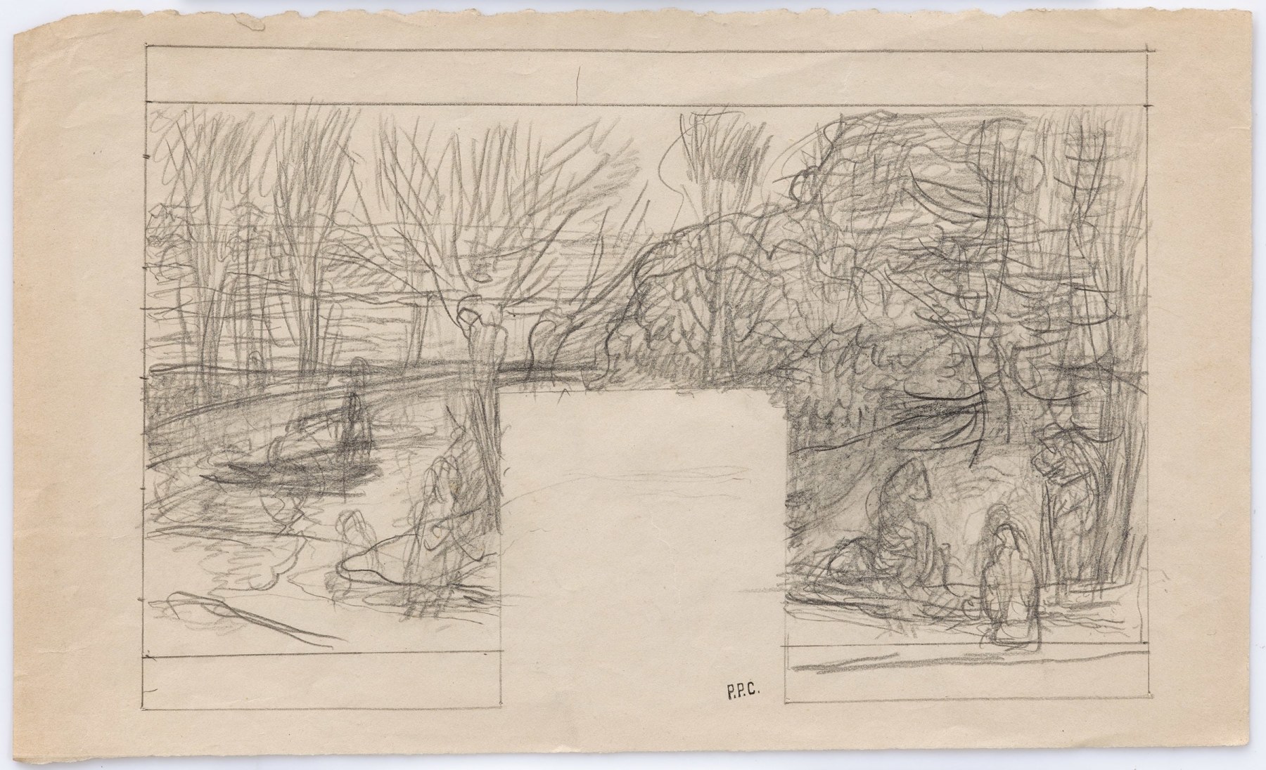 Pierre Puvis de Chavannes
&amp;ldquo;&amp;Eacute;tude pour L&amp;rsquo;&amp;Eacute;t&amp;eacute;
(Study for Summer)&amp;rdquo;, 1891
Pencil on paper
6 1/2 x 10 3/4 inches
16.5 x 27.5 cm
PCZ 43