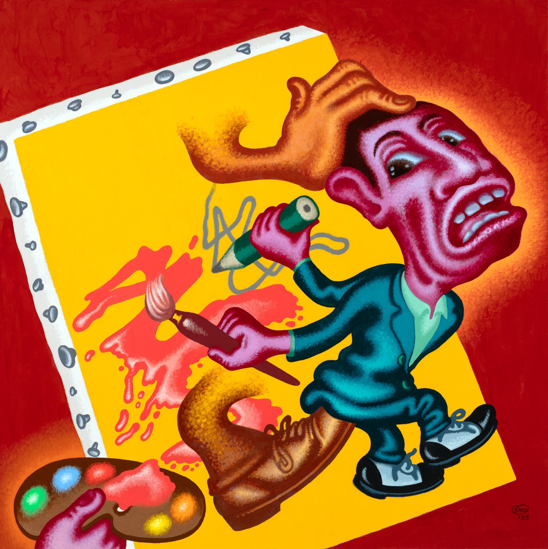 Peter Saul &ldquo;Flunking the Talent Test&rdquo;, 2023