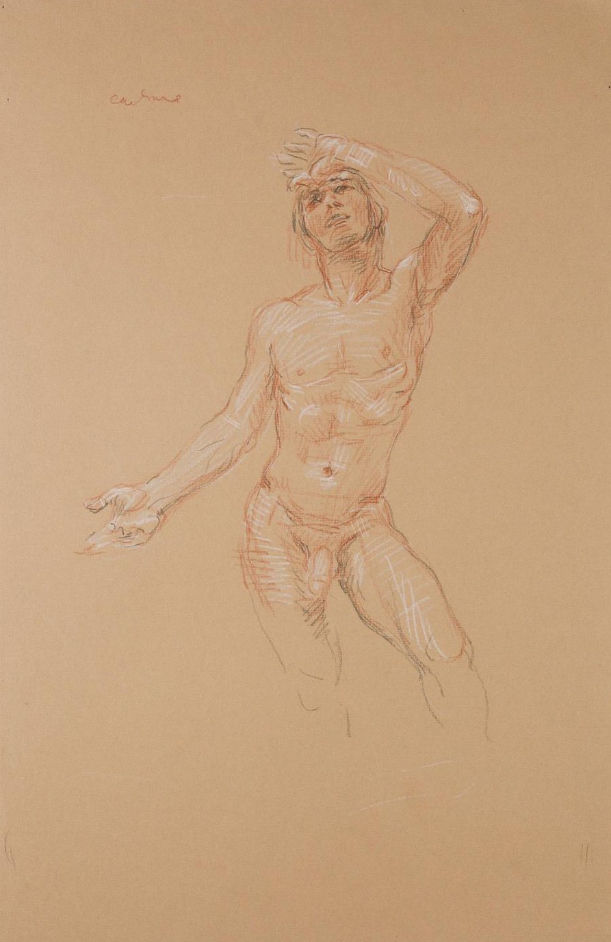 Paul Cadmus, Standing Male Nude, circa 1978