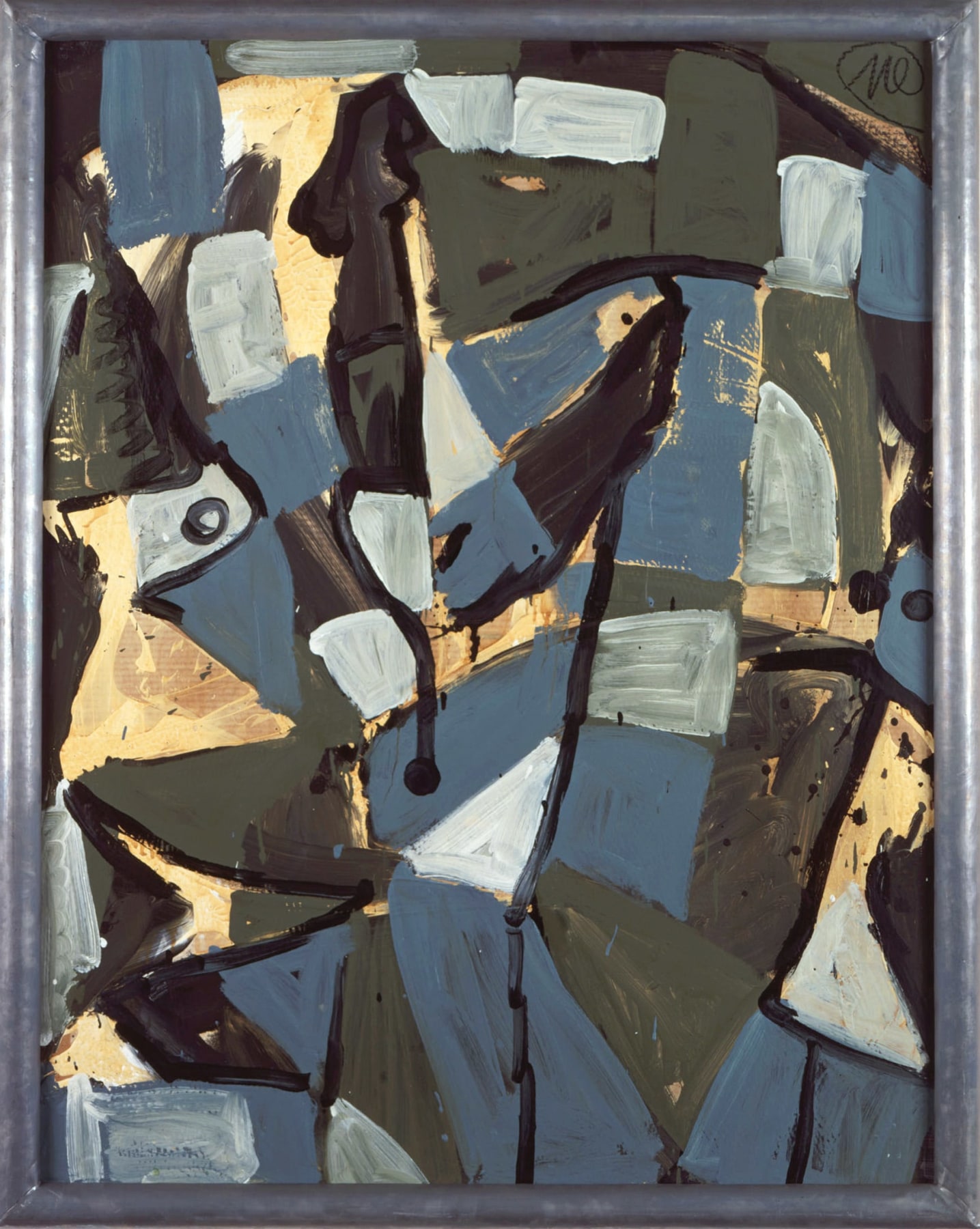 Markus L&amp;uuml;pertz

&amp;ldquo;Komposition (Composition)&amp;rdquo;, 1990

Oil on cardboard in artist&amp;rsquo;s frame
48 x 38 1/4 inches
122 x 97 cm
ML 927