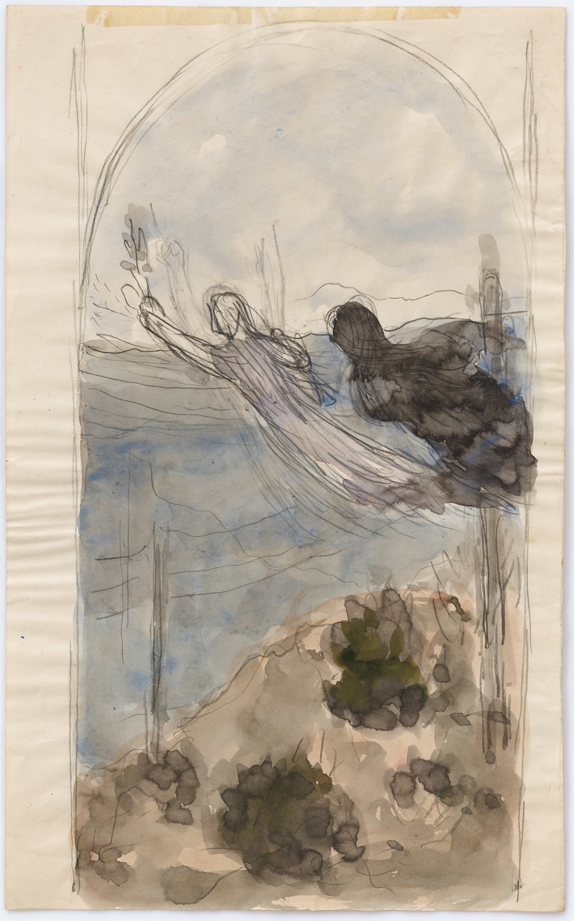 Pierre Puvis de Chavannes

&amp;ldquo;&amp;Eacute;tude pour La Physique
(Study for Physics)&amp;rdquo;, ca. 1895-1896

Watercolor, pencil on paper

12 1/4 x 7 1/2 inches

31 x 19.5 cm

PCZ 47