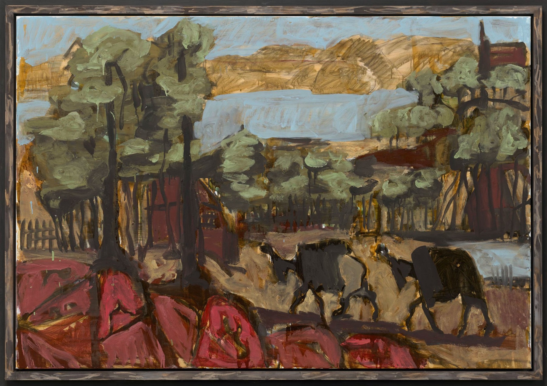 Markus L&amp;uuml;pertz

&amp;ldquo;Die Karawane (P. B.) [The Caravan (P.B.)]&amp;rdquo;, 2022

Oil on canvas in artist&amp;rsquo;s frame

51 1/4 x 74 3/4 inches

130 x 190 cm

ML 2490