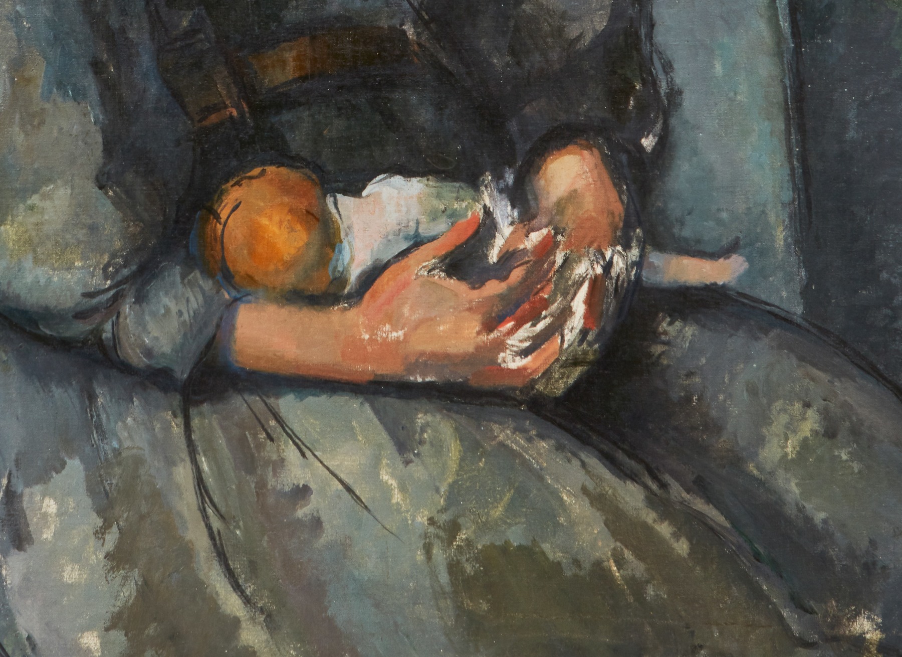 Paul Cézanne - Jeune fille à la poupée [Girl with a Doll], 1894-96 - Viewing Room - Acquavella Galleries Viewing Room