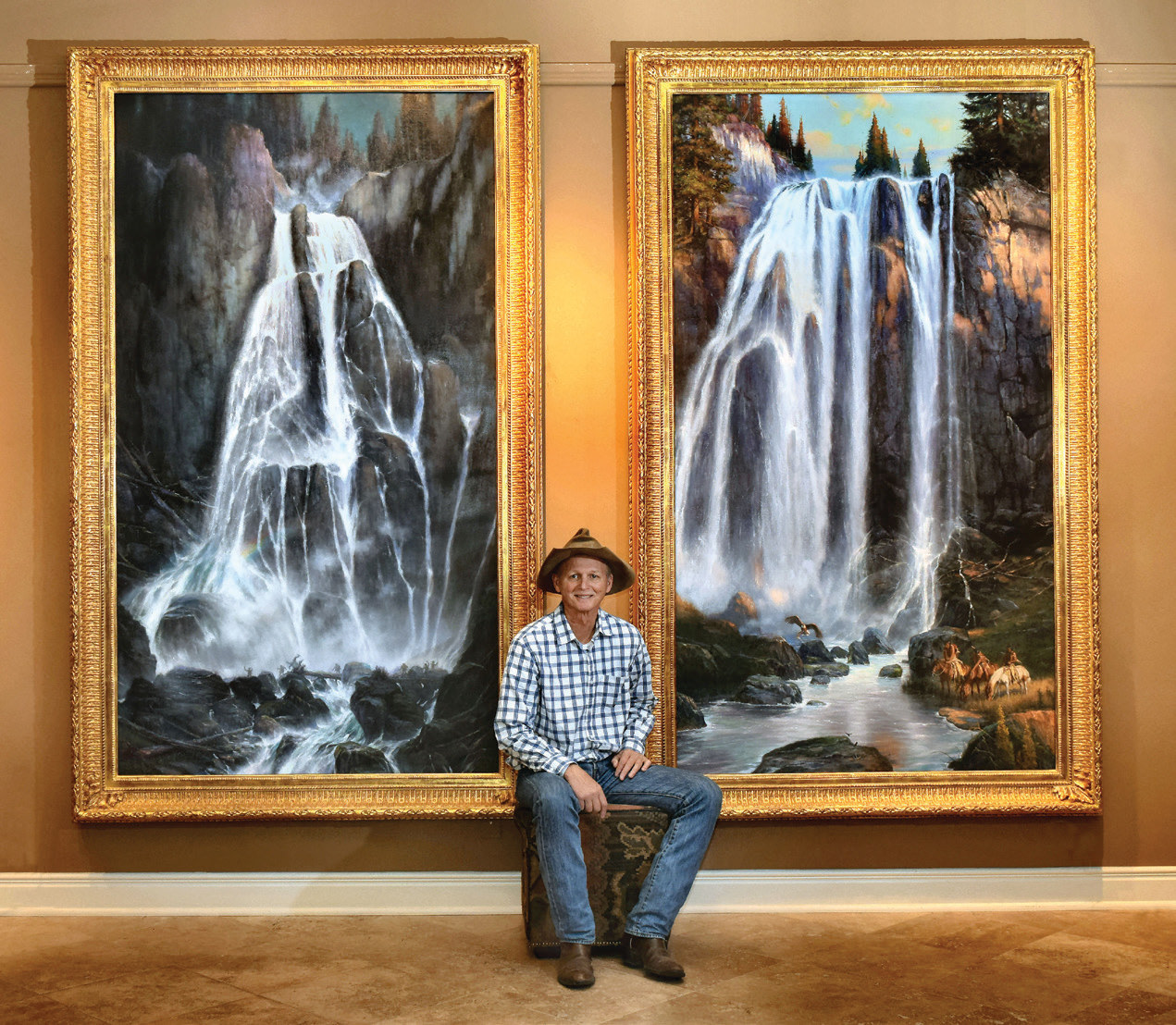M. C. Poulsen: Yellowstone Waterfalls - The Booth Museum & Buffalo Bill Center of the West - Viewing Room - Silas Von Morisse Viewing Room