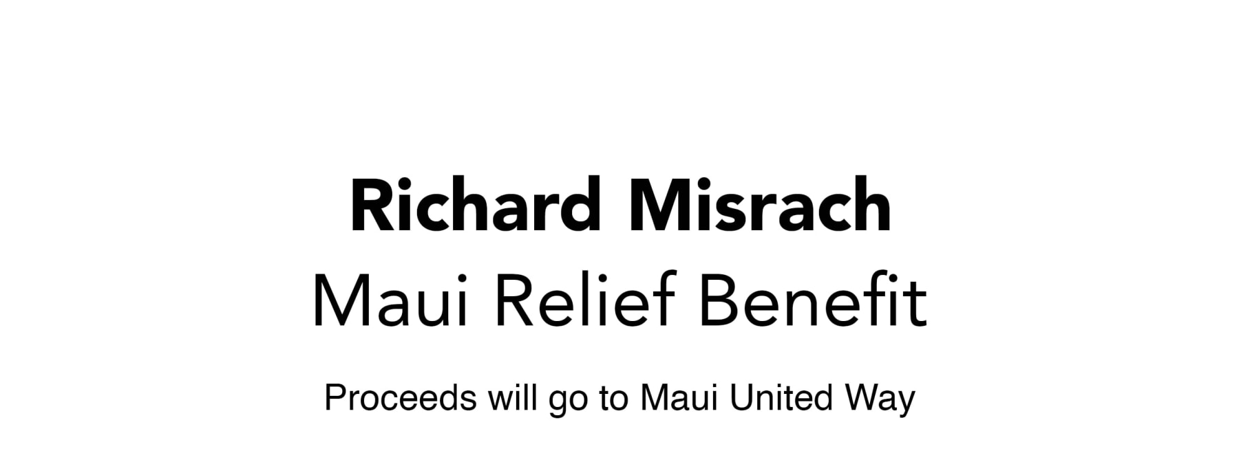 Richard Misrach - Maui Relief Benefit - Viewing Room - Marc Selwyn Fine Art Viewing Room
