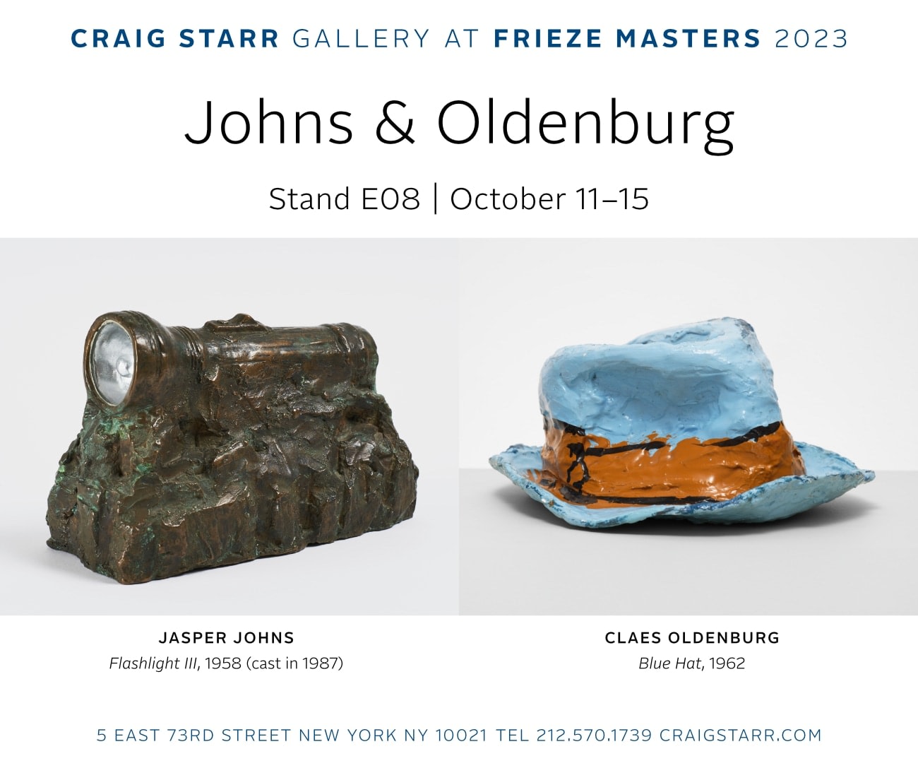 Johns & Oldenburg - Frieze Masters London - Viewing Room - Craig Starr Gallery Viewing Room