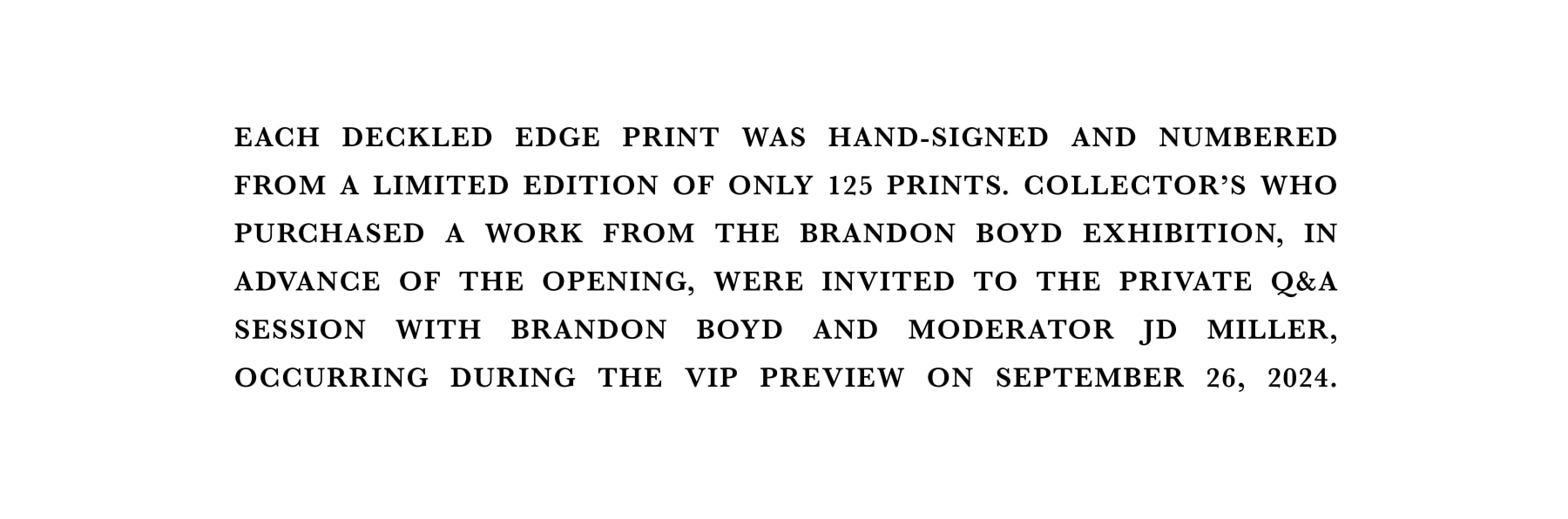 BRANDON BOYD - New York - Viewing Room - Taglialatella Galleries Viewing Room