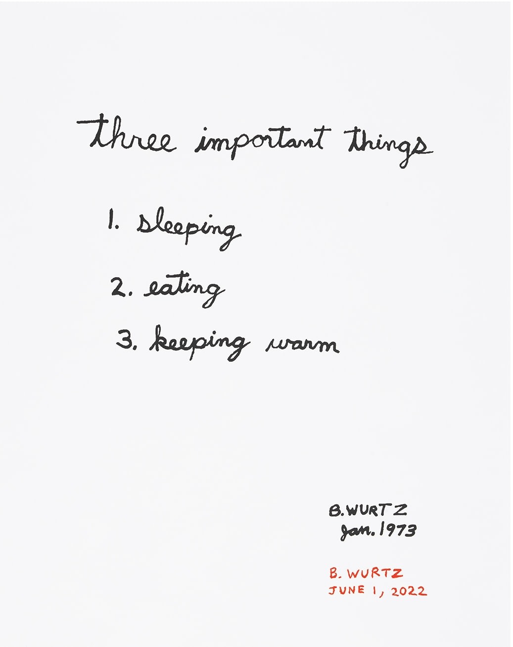 B. Wurtz: Three Important Things - December 15, 2023 – February 15, 2024 - Viewing Room - Garth Greenan Gallery Viewing Room