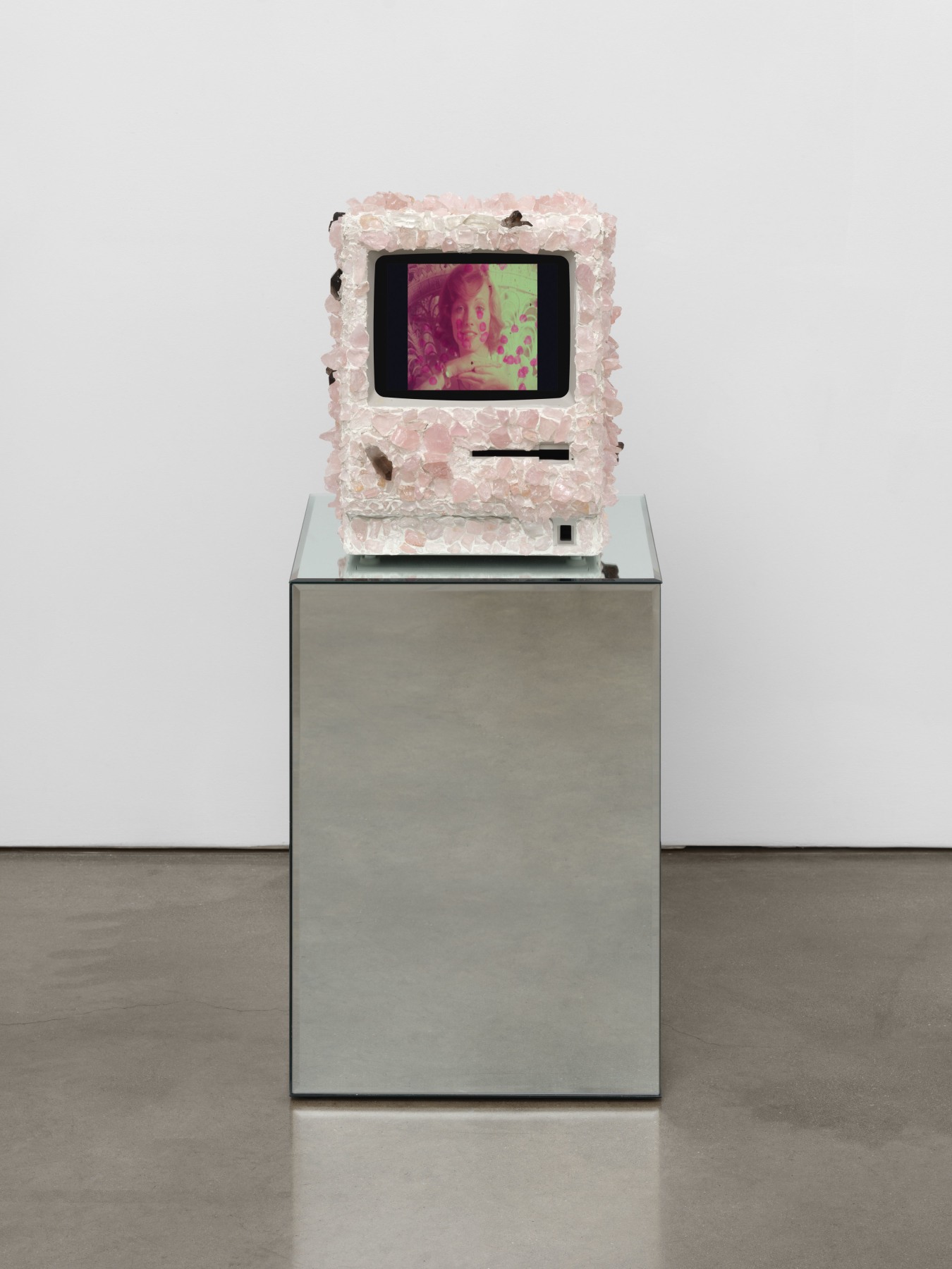 Ja&amp;#39;Tovia Gary
Nice Nasty, 2024
Macintosh M0001 computer monitor, rose quartz, smoky quartz, clear quartz crystals, digital video, stereo sound
computer monitor: 13 5/8 x 9 5/8 x 10 7/8 in. (34.6 x 24.4 x 27.6 cm)

Video Preview