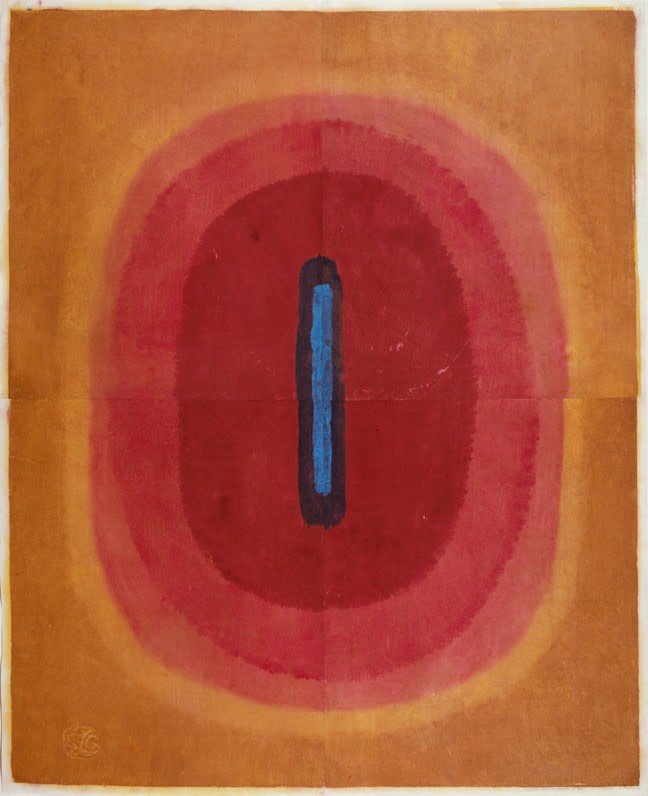 Untitled, PP 4154, 1977
Water Soluble Printer&amp;rsquo;s Ink and Casein
​​​​​​​on Handmade Japanese Paper
H: 48 5/8 x 39 inches