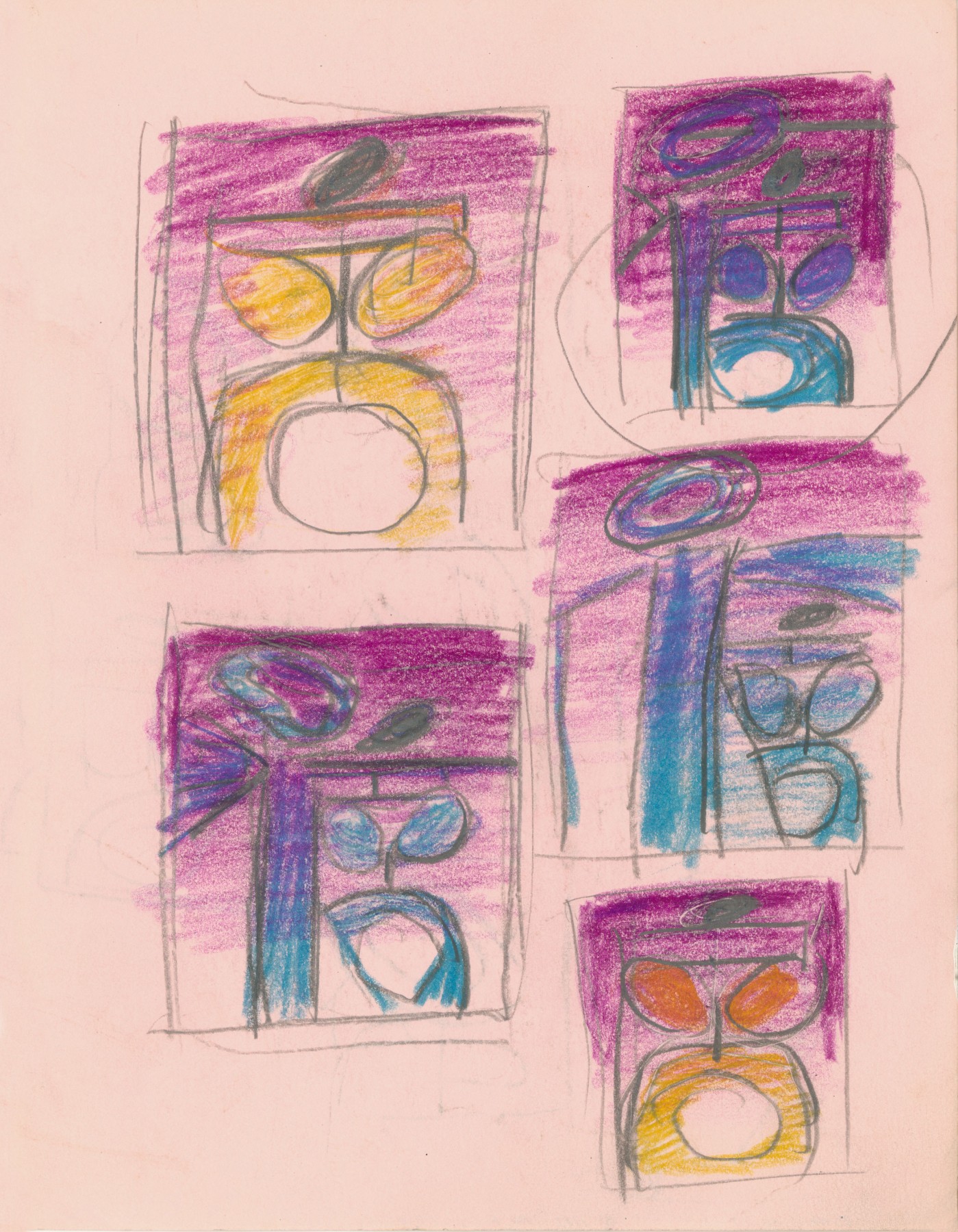 Untitled, C 30, c.1970s
Graphite and Crayon
H: 11 x W: 8.5 inches

&amp;nbsp;