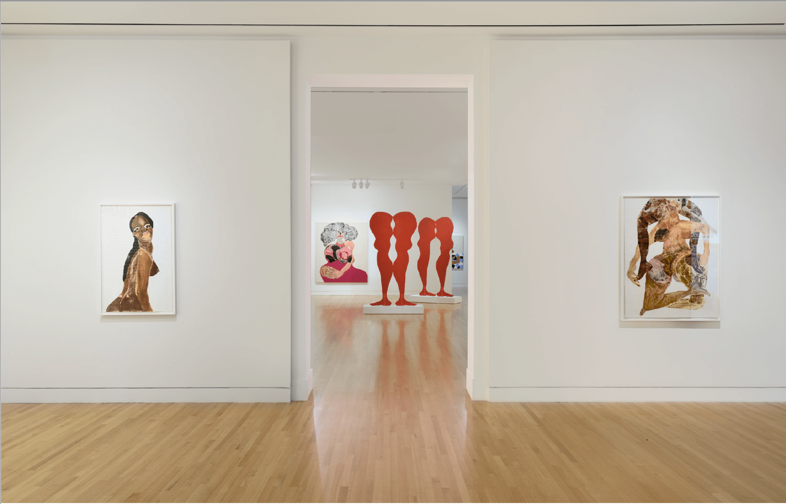 Installation view, Tschabalala Self, Frye Art Museum, Seattle, 2018