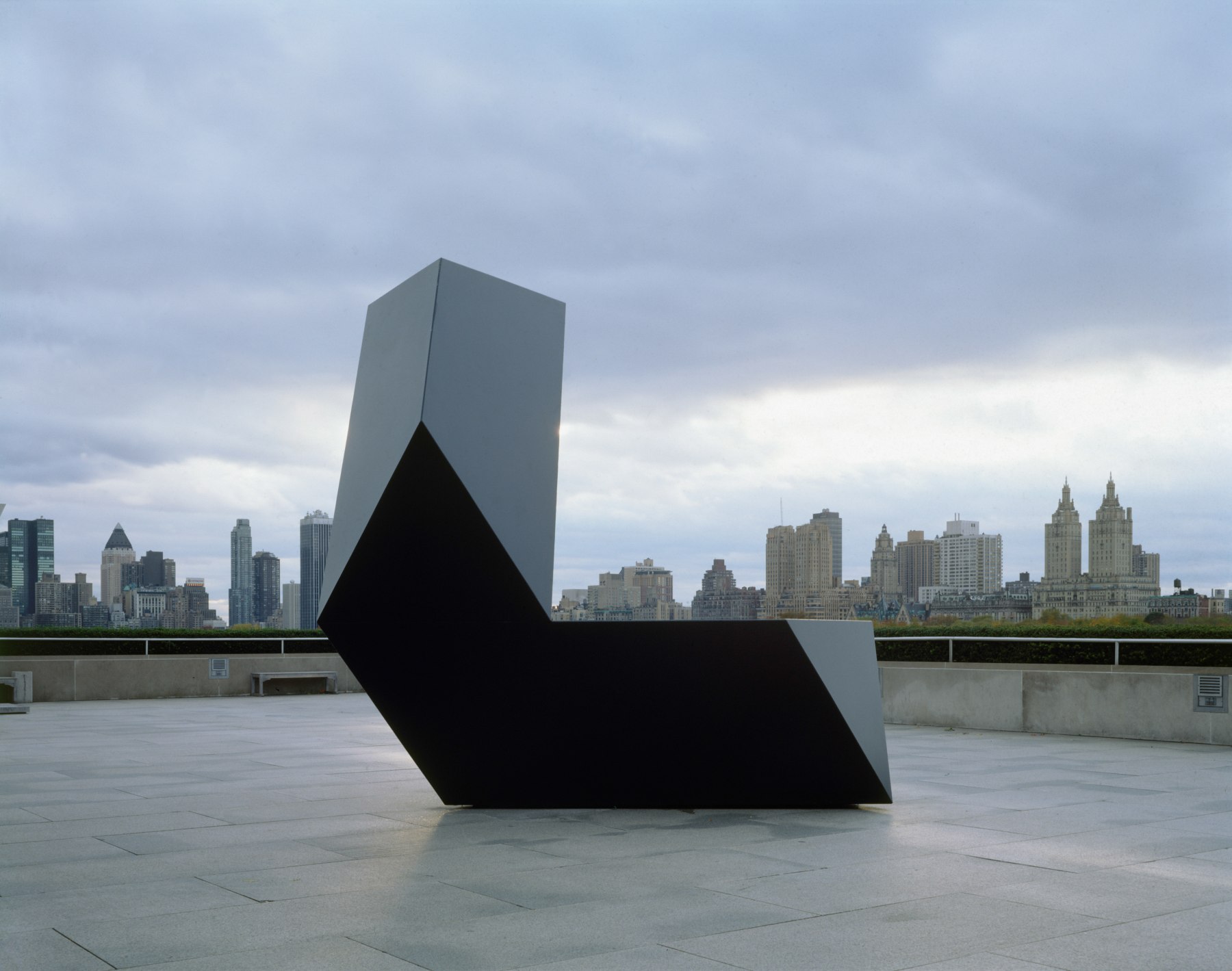 Steel, painted black
11 ft. 6 in. &amp;times; 7 ft. 6 in. &amp;times; 11 ft. 6 in. (350.5 &amp;times; 228.6 &amp;times; 350.5 cm), edition AP
Metropolitan Museum of Art, New York