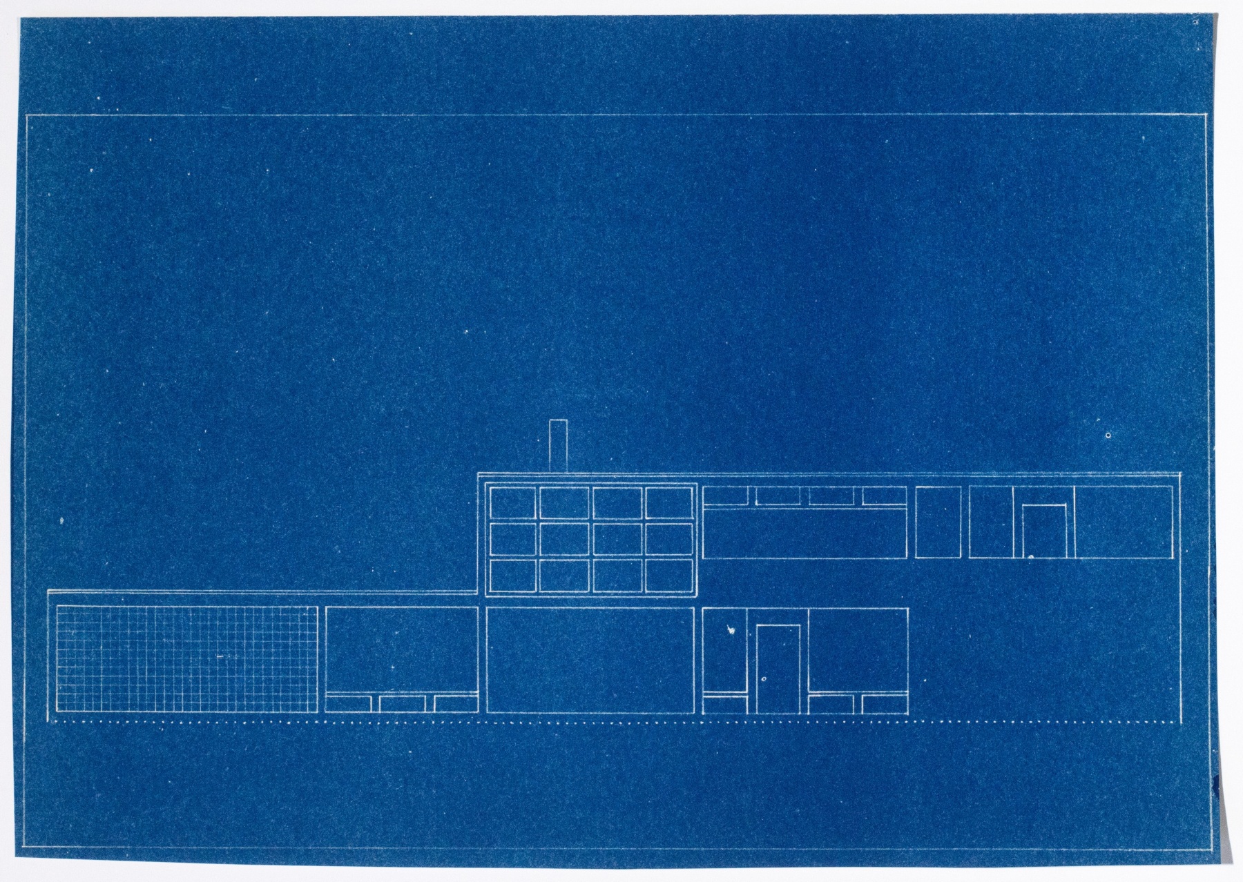 Elevation, blueprint
12 &amp;times; 16 in. (30.5 &amp;times; 42.9 cm)