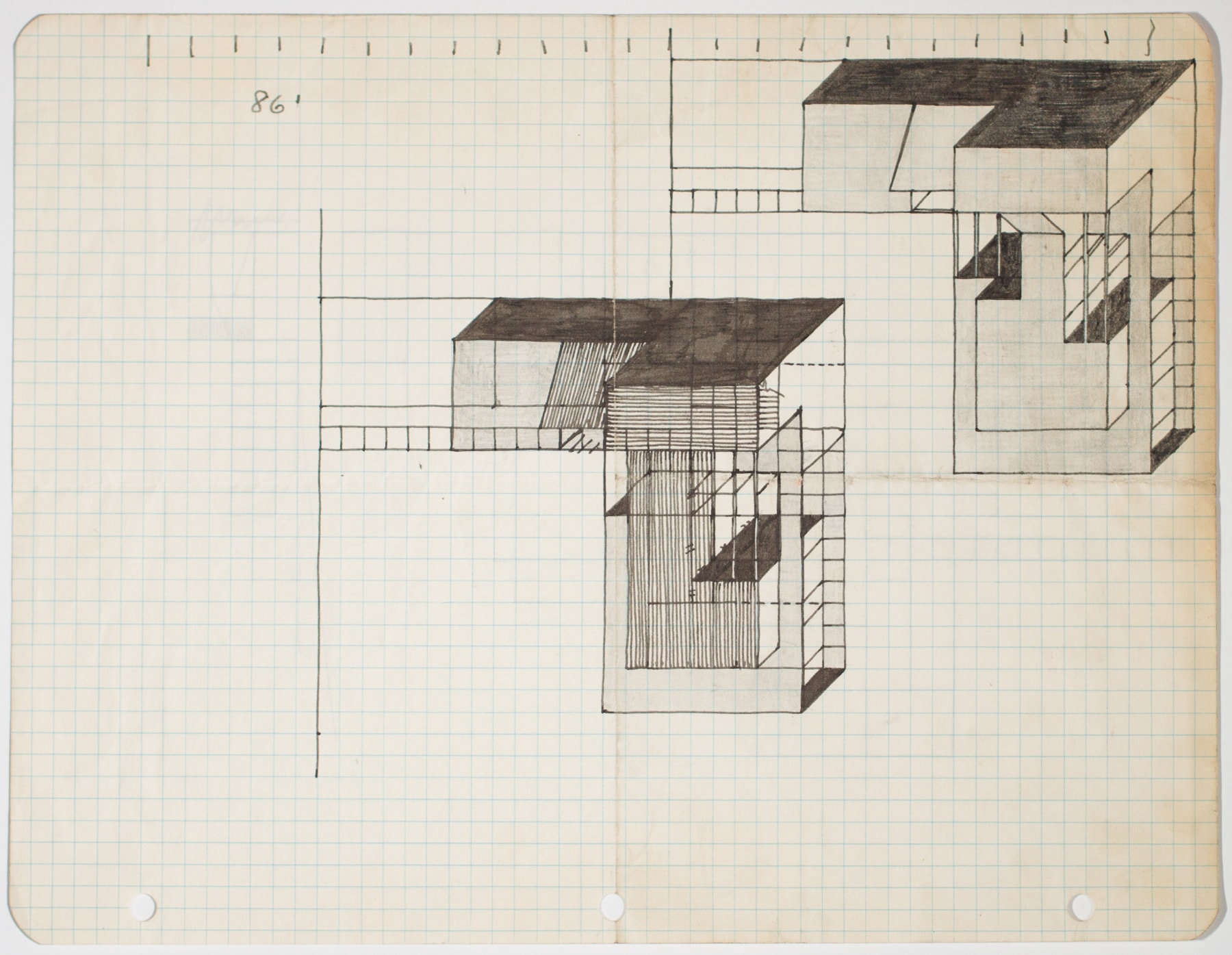 Frank P. Jaros House, Great Neck, New York, 1952
Ink and graphite on gridded paper,&amp;nbsp;11 &amp;times; 8 3/8 in. (27.9 &amp;times; 21.3 cm)