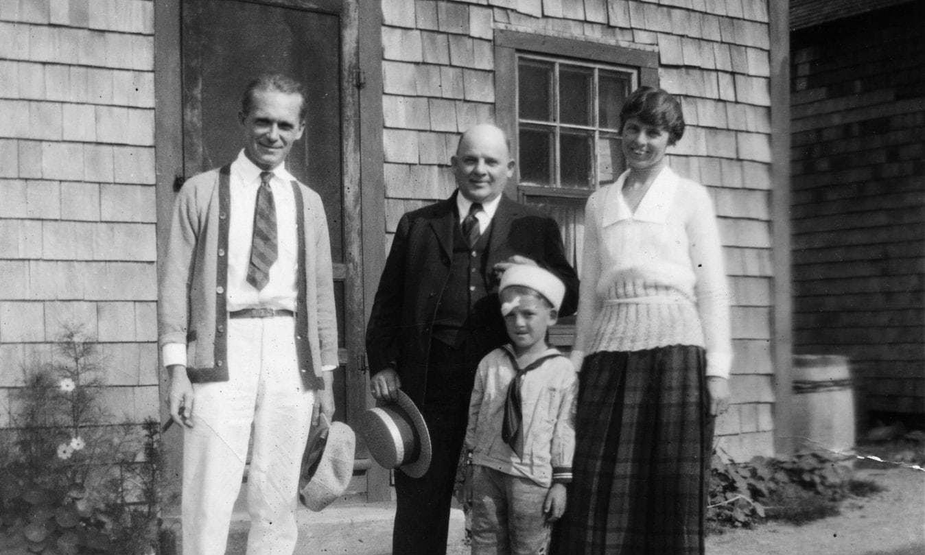 John Kraushaar with Gifford and Maude Beal, Bearskin Neck, Rockport