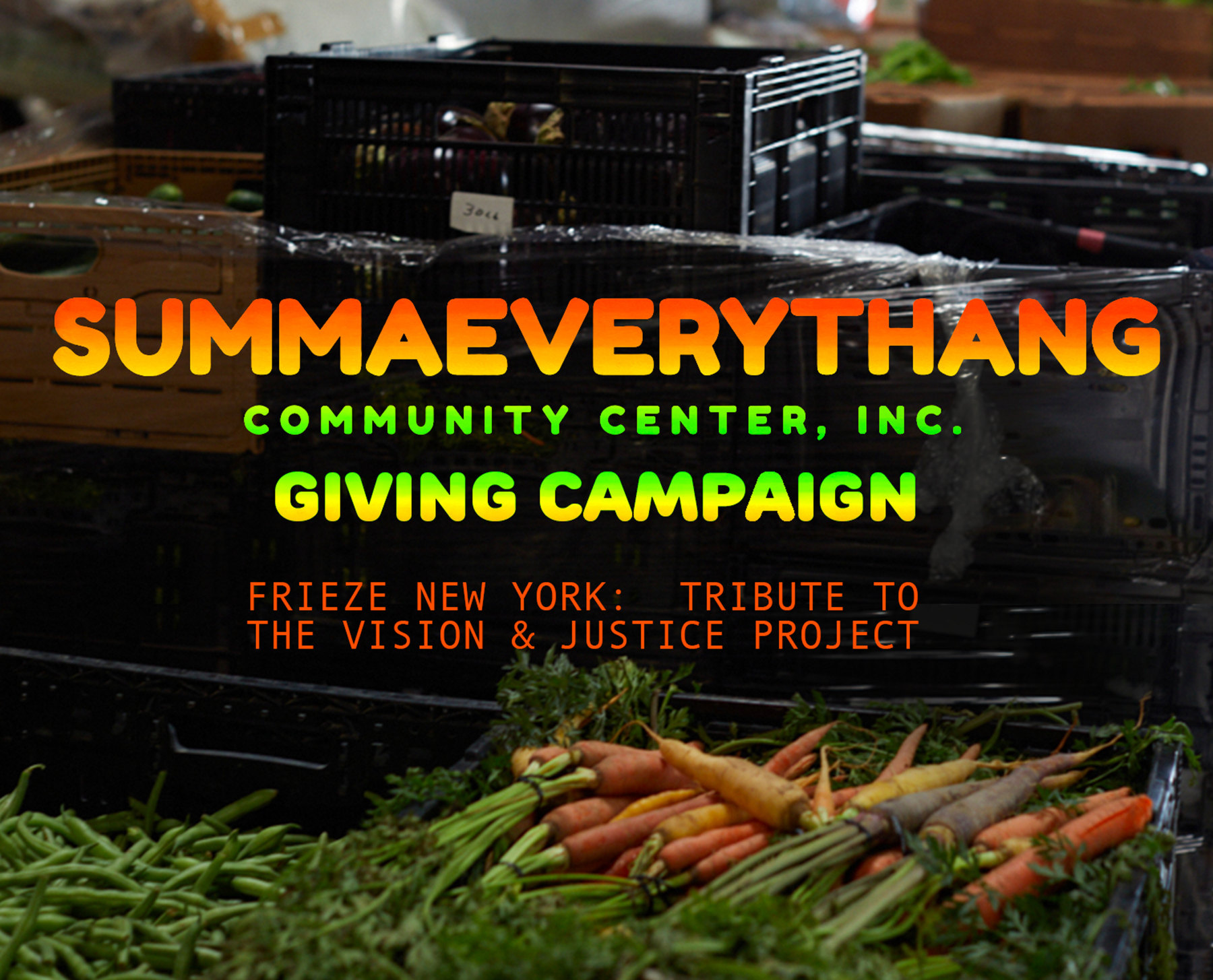 Frieze New York: Tribute to the Vision & Justice Project - Summaeverythang Giving Campaign - 线上展厅 - David Kordansky Gallery