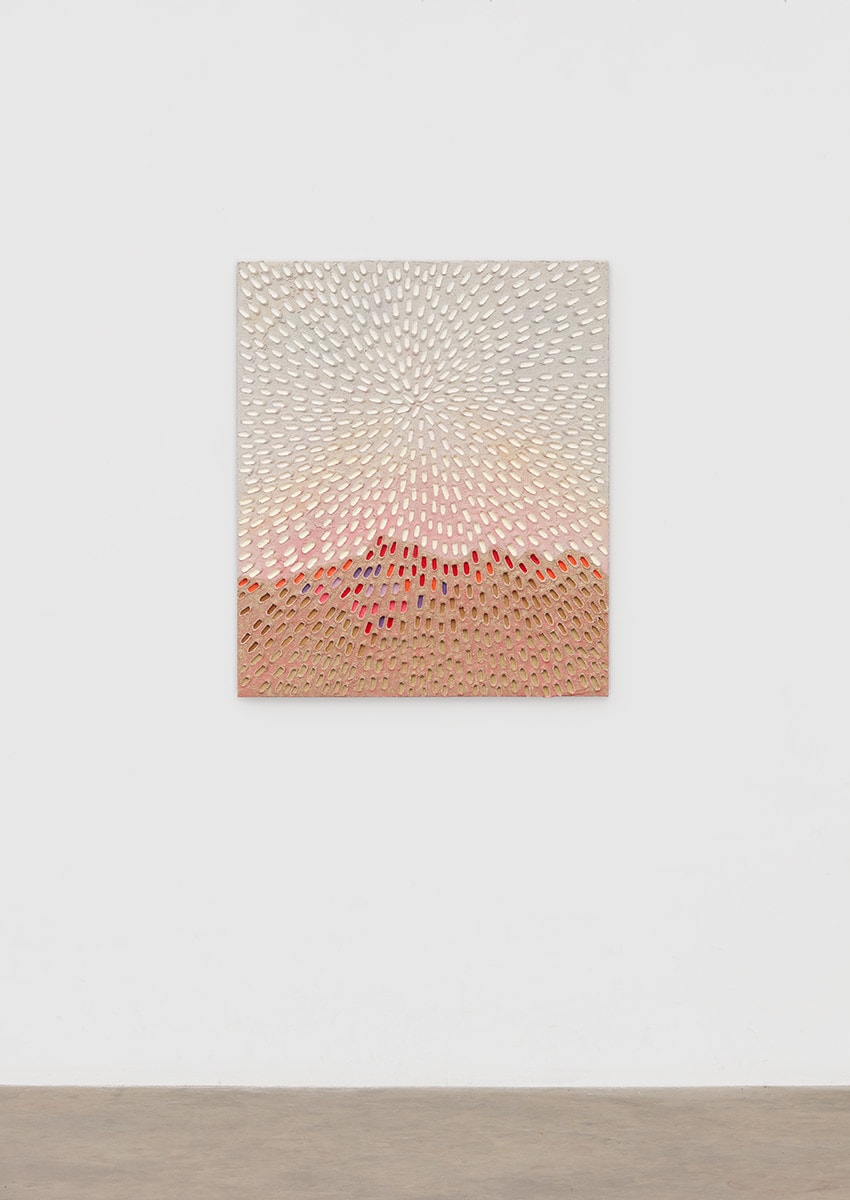 Jennifer Guidi Pink Sky Mountain (Painted White Sand SF #2C, White and Multicolor),&nbsp;2017
