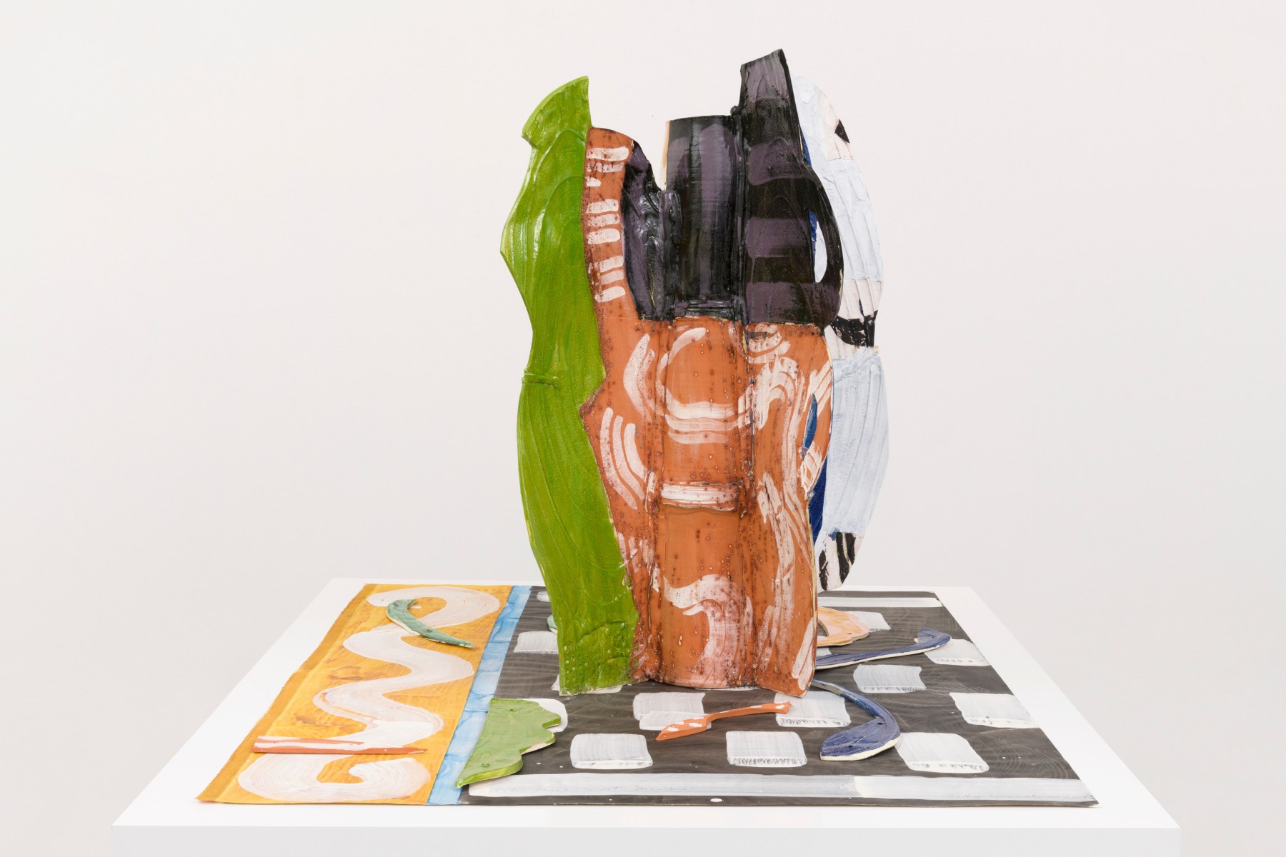 Betty Woodman Aztec Vase and Carpet: Mariana, 2015
