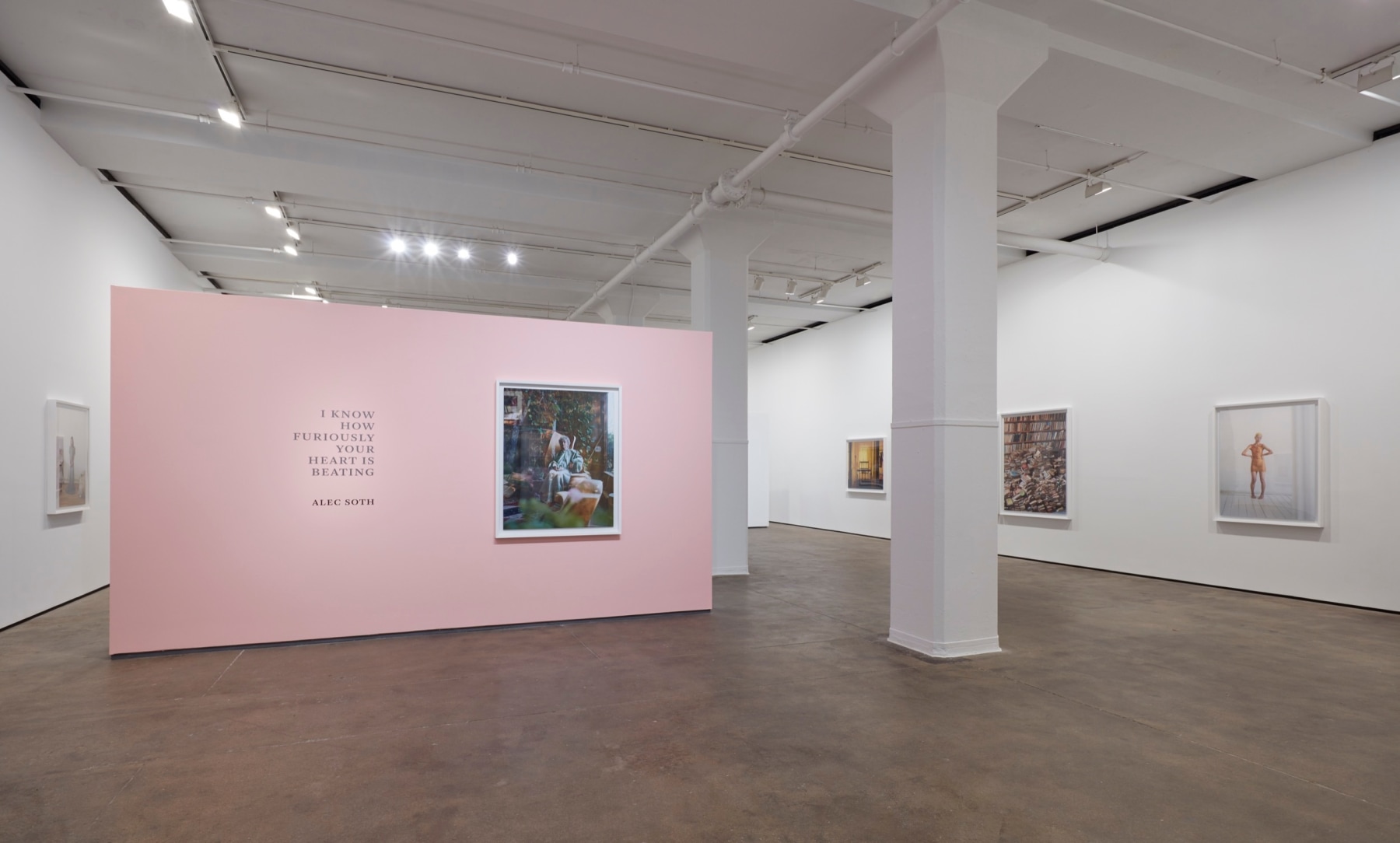 Installation view of Alec Soth: I Know How Furiously Your Heart Is Beating at Sean Kelly, New York