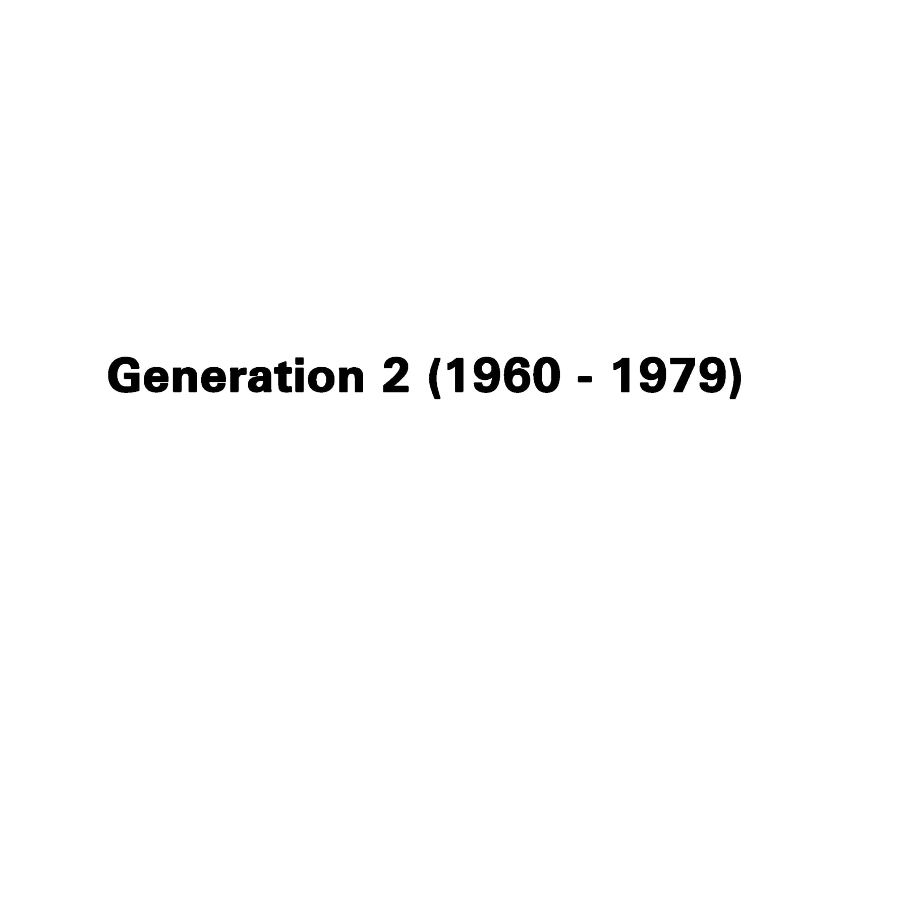 Generation 2 (1960 - 1979)