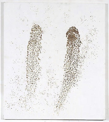 Untitled 1990 Caviar and lacquer on canvas