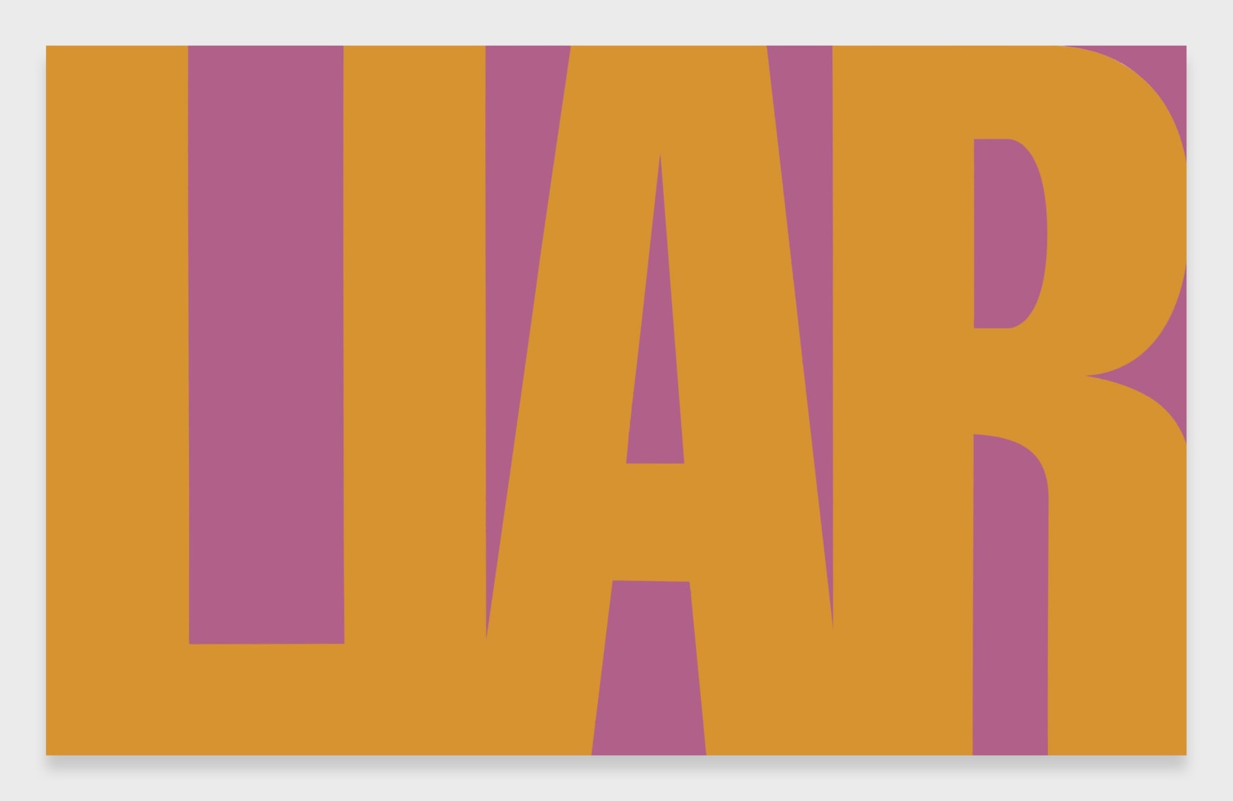 Liar, 1995, Household gloss paint on canvas, 60 x 96 inches