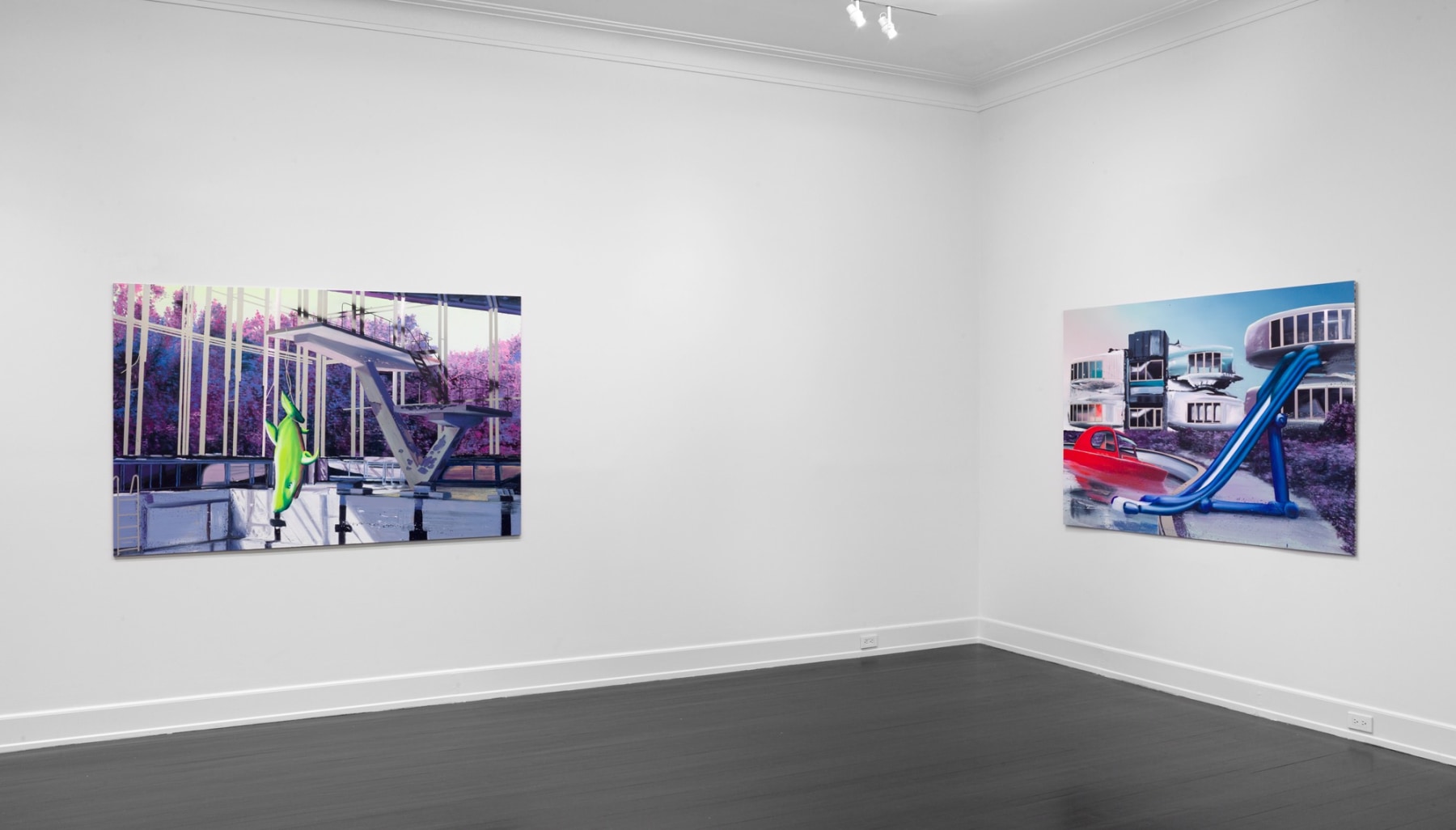 Installation view, Dirk Skreber, days before, Petzel, New York, 2018