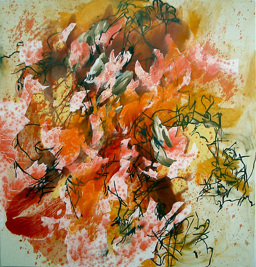 Untitled 2003 Acrylic, oil, charcoal and oil stick on canvas