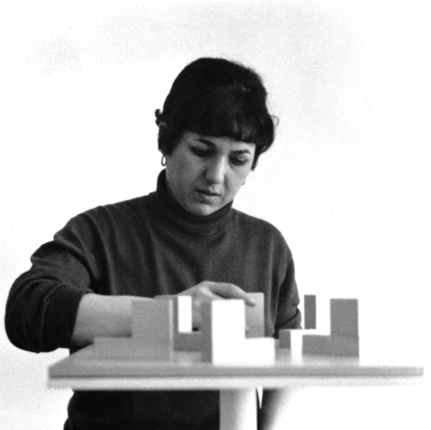Judy Chicago with Aluminum Rearrangeable Game Board, c. 1965

&amp;copy;&amp;nbsp;Judy Chicago / Artists Rights Society (ARS), New York

Photo courtesy of Through the Flower Archives