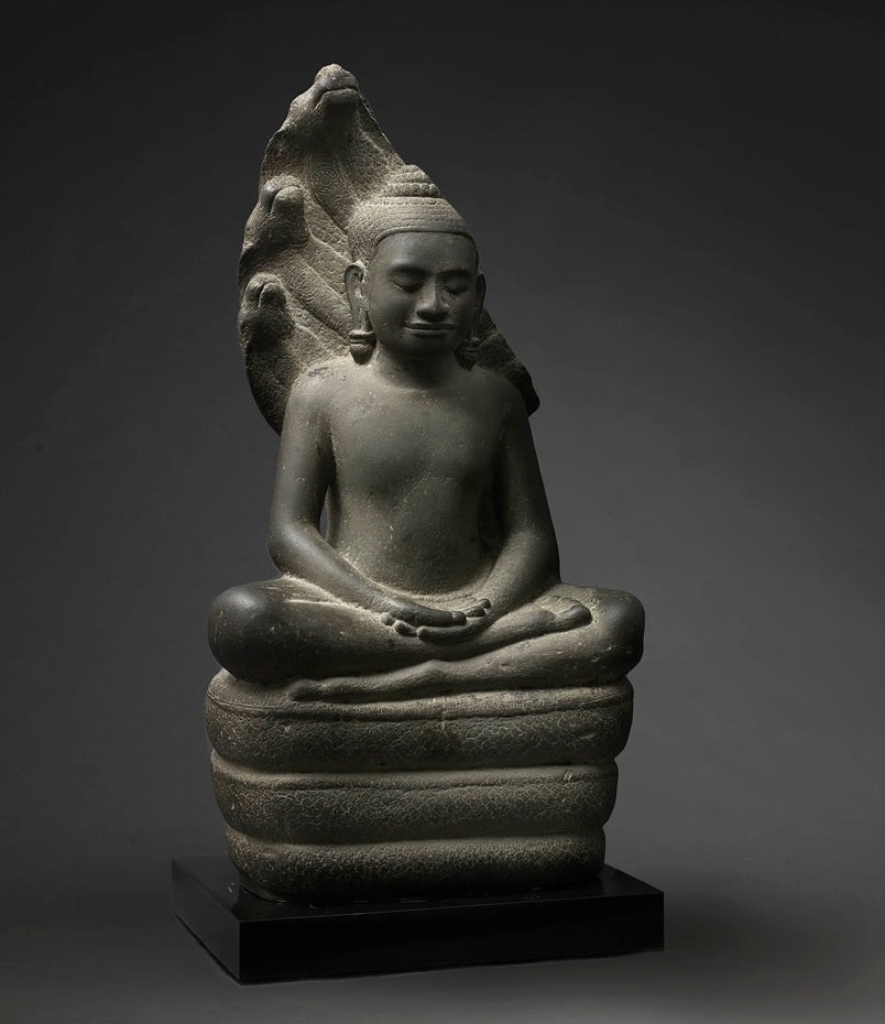 Buddha Sheltered by Muchalinda - Cambodia, Angkor Region - Artworks-Items - Carlton Rochell