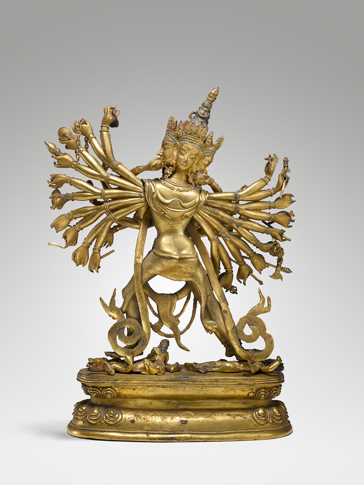 The subject of this splendid gilt-copper alloy image is Kalacakra, The Wheel of Time