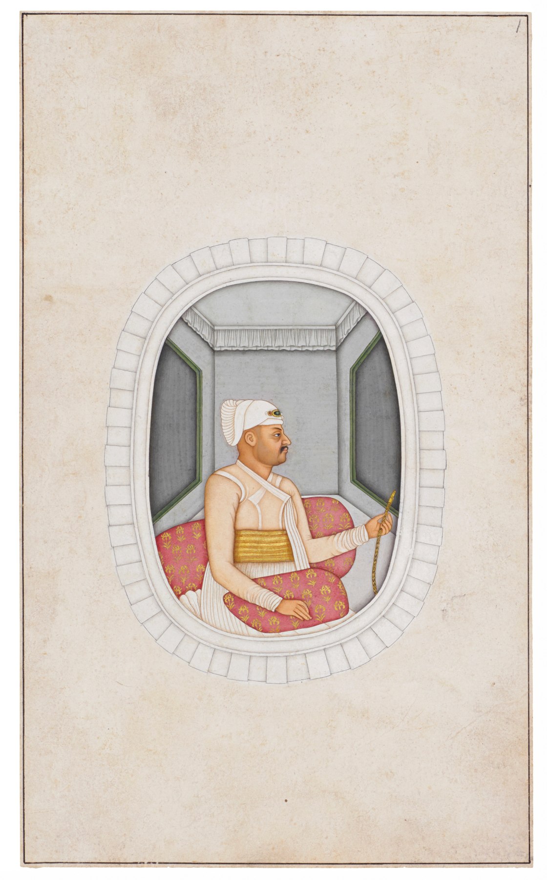  Portrait of Shitab Rai, Naib Diwan of Bihar, Late Mughal, Murshidabad, 1770-1780
