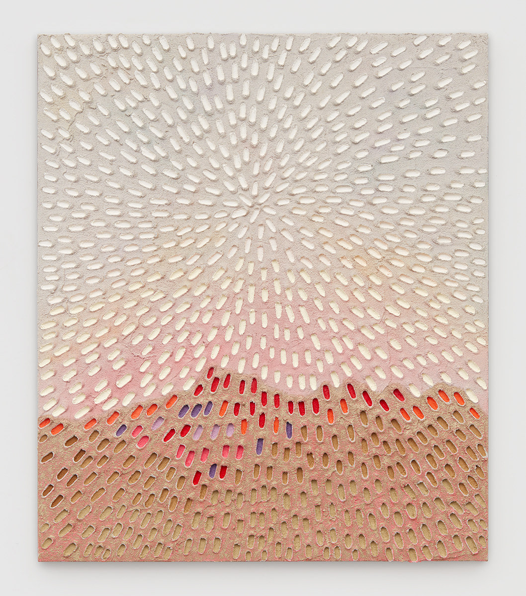 Jennifer Guidi Pink Sky Mountain (Painted White Sand SF #2C, White and Multicolor), 2017