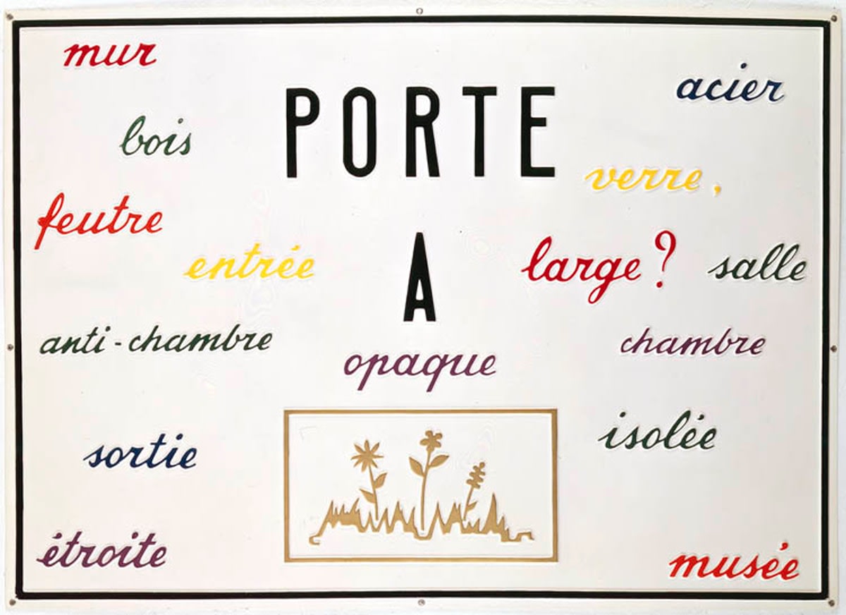 Marcel Broodthaers Porte A, 1969