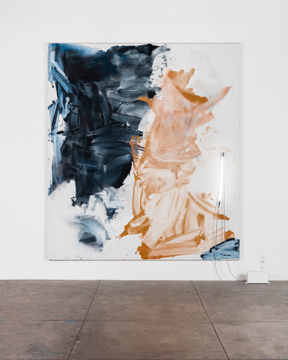 Mary Weatherford two figures, 2016