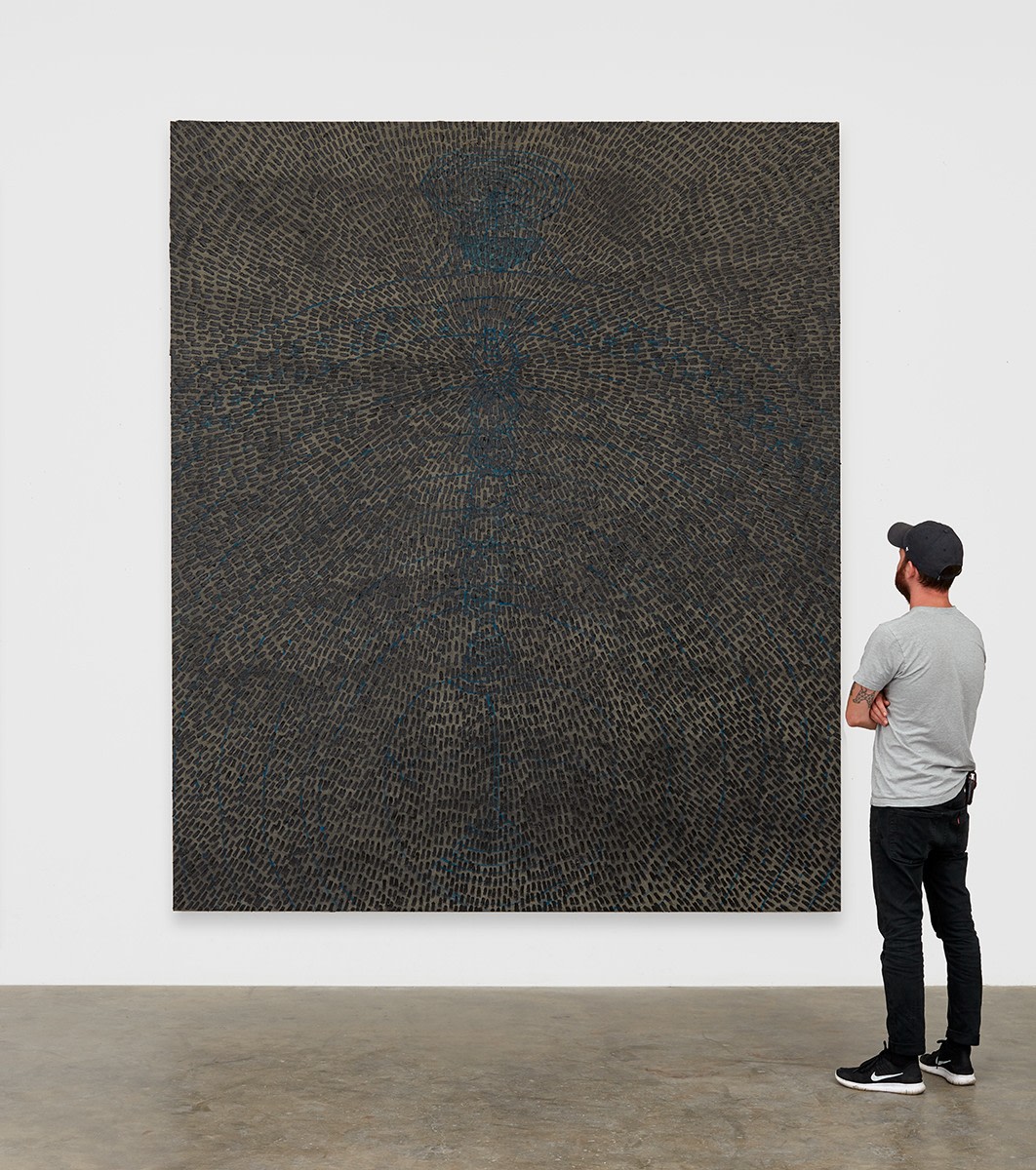 Jennifer Guidi Universal Order (Universe Mandala SF #3G, Black, Black Sand),&nbsp;2017