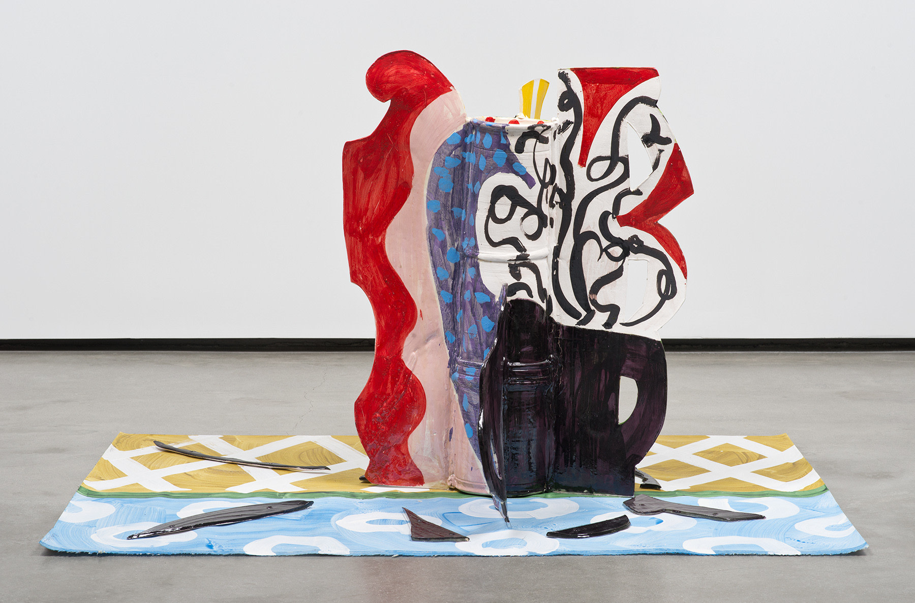 Betty Woodman Aztec Vase and Carpet # 6 Easter, 2014