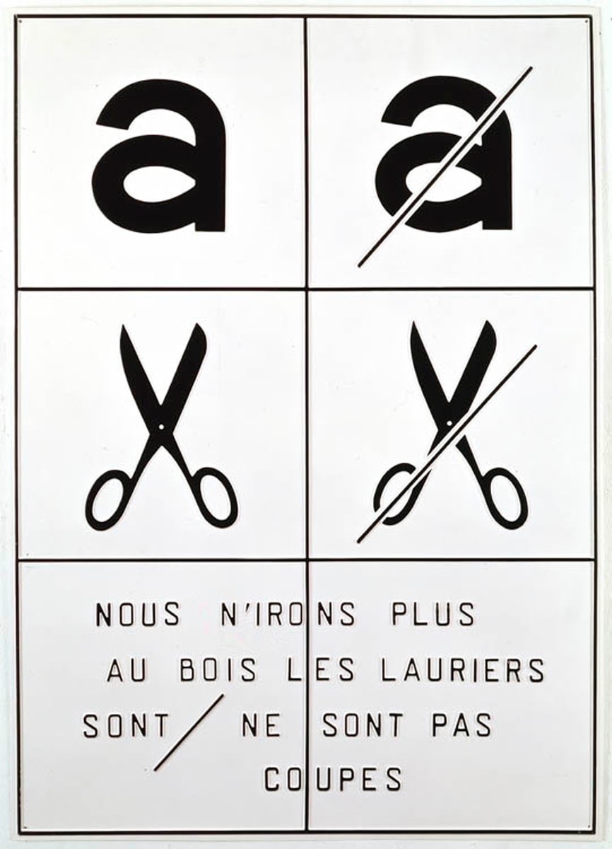 Marcel Broodthaers Nous n&#039;irons plus, 1972
