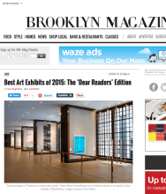 BROOKLYN MAGAZINE Best Art Exhibits of 2015: The 'Dear Readers' Edition