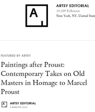 ARTSY Editorial |  Paintings after Proust: Contemporary Takes on Old Masters in Homage to Marcel Proust by Casey Lesser