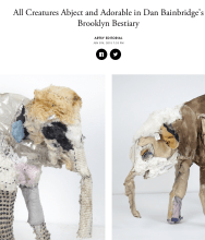ARTSY Editorial | All Creatures Abject and Adorable in Dan Bainbridge's Brooklyn Bestiary, by Karen Kedmey, June 5th, 2015
