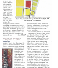 ART NEWS | Marjorie Welish at Bjorn Ressle by Lilly Wei, July 2008