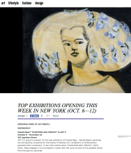 WHITEWALL Top Exhibitions Openings this week in New York (Oct.-6-12)