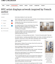 THE COLLEGIAN | NYC Artist displays artwork inspired by French Author by Samuel Medina